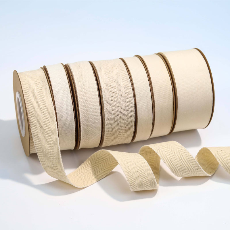 Cotton Ribbons 6 Herringbone twill cotton ribbon 3mm to 100mm