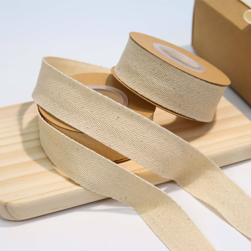 Cotton Ribbons 2 Eco friendly recycled cotton ribbon for packaging