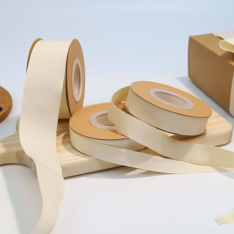 Cotton Ribbons 3 Gold foil hot stamping cotton ribbon 19mm