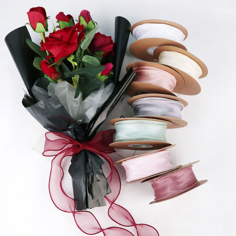 2.5cm satin edge soft organza ribbon