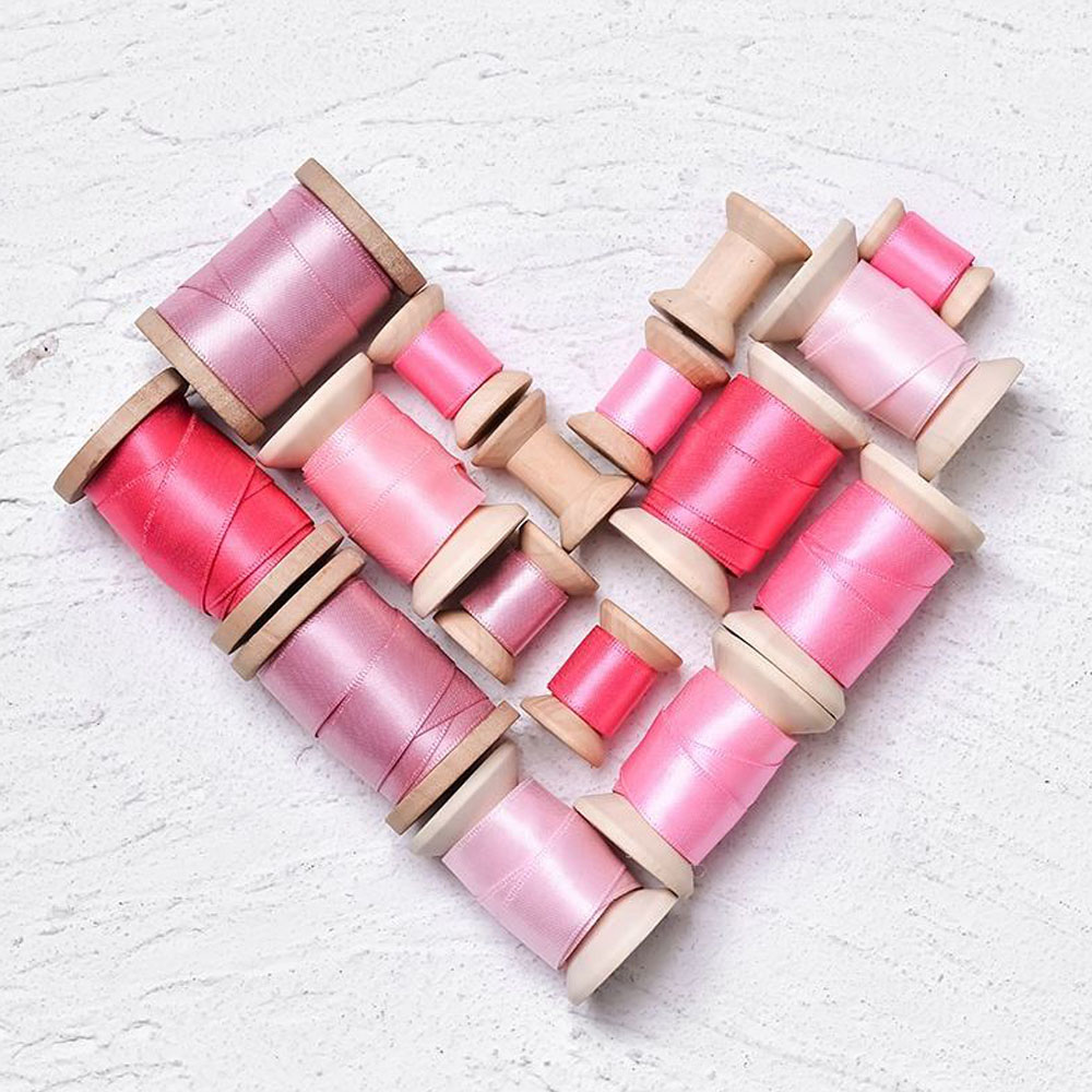 Metallic edge satin ribbon 9-38mm for gift wrapping