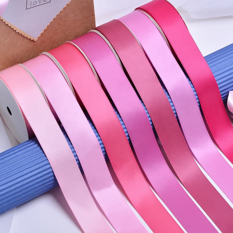 Personalized printed logo 25mm satin ribbon