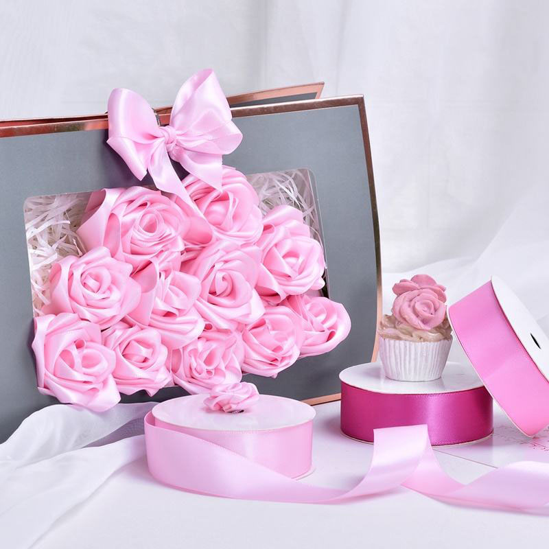 Double face smooth satin ribbon 28mm for gift