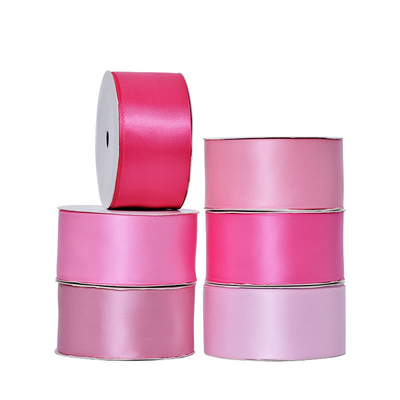 Blush pink polyester satin ribbon 100 yards per roll