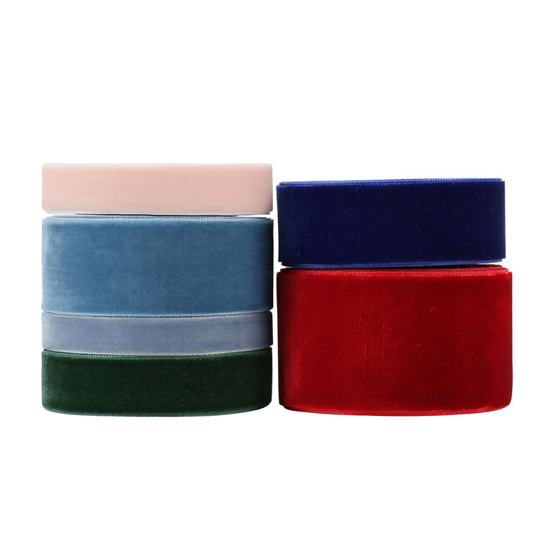 Velvet Ribbons 4 Thick single side velvet ribbon in 10mm 25mm 50mm