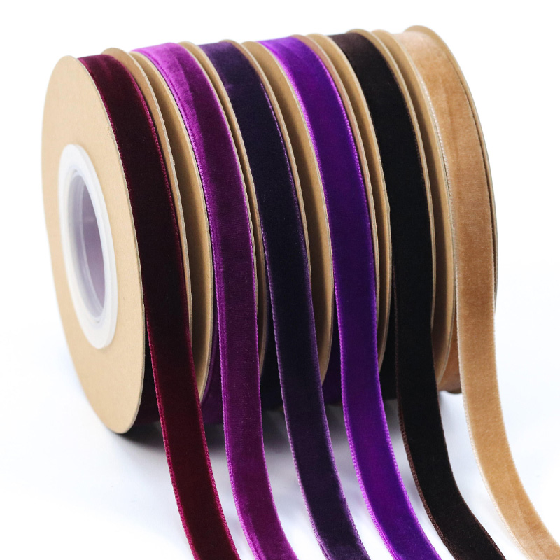 Velvet Ribbons 7 Nylon single face velvet ribbon 3mm to 75mm for decoration