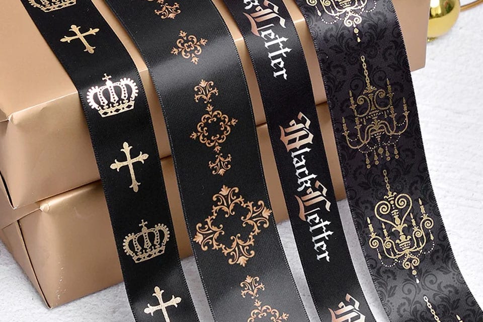 Eco-friendly satin ribbon made from recycled RPET